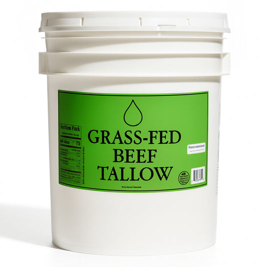 Bulk Grass-fed Tallow (36lbs - 5 Gallon bucket)