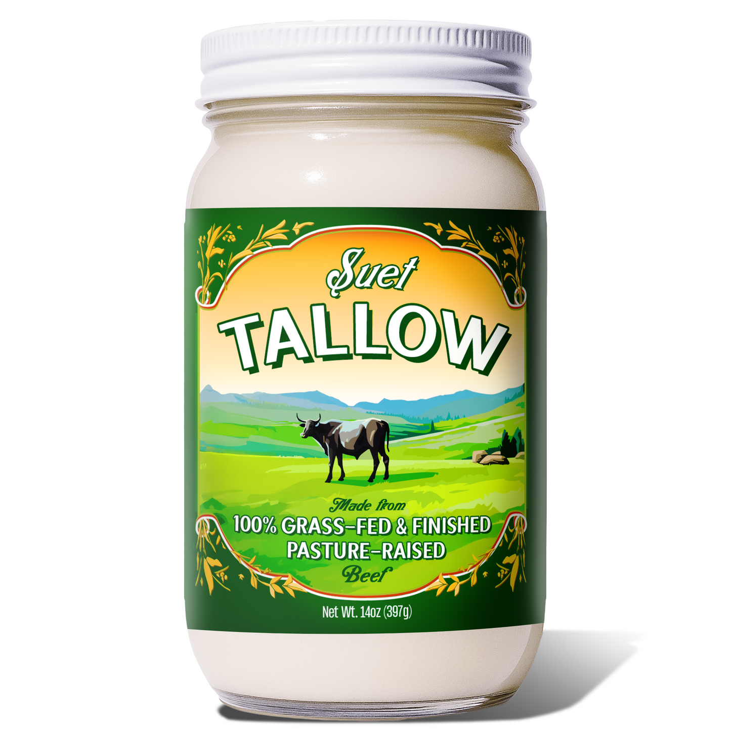 Pasture Raised Beef Tallow Made from 100% Suet