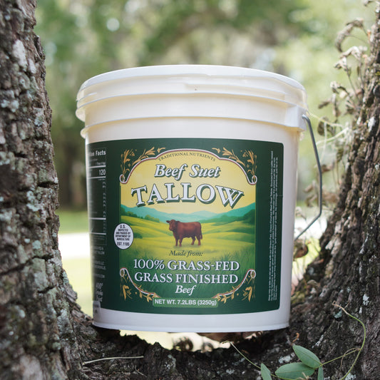 Bulk Grass Fed Beef Tallow 7.2lbs, Food Grade and Cosmetic Grade (1 gallon) 100% Grass-Fed & Grass-Finished Beef Suet Tallow, USDA Inspected