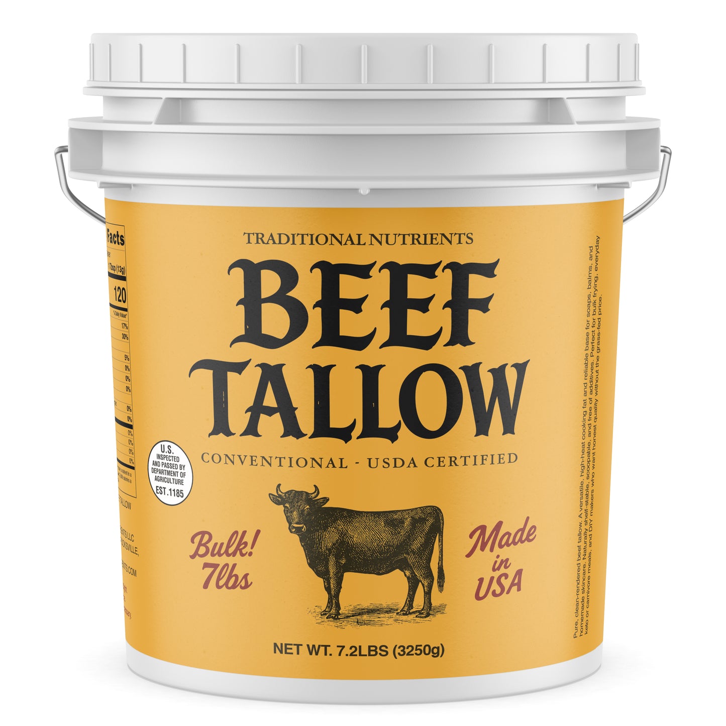 7LB Tub of Beef Tallow - BULK