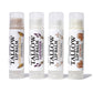 Traditional Nutrients Grass-Fed Beef Tallow Lip Balm, Variety 4-Pack, Unscented, Lavender, Vanilla Sugar, Citrus, with Organic Beeswax