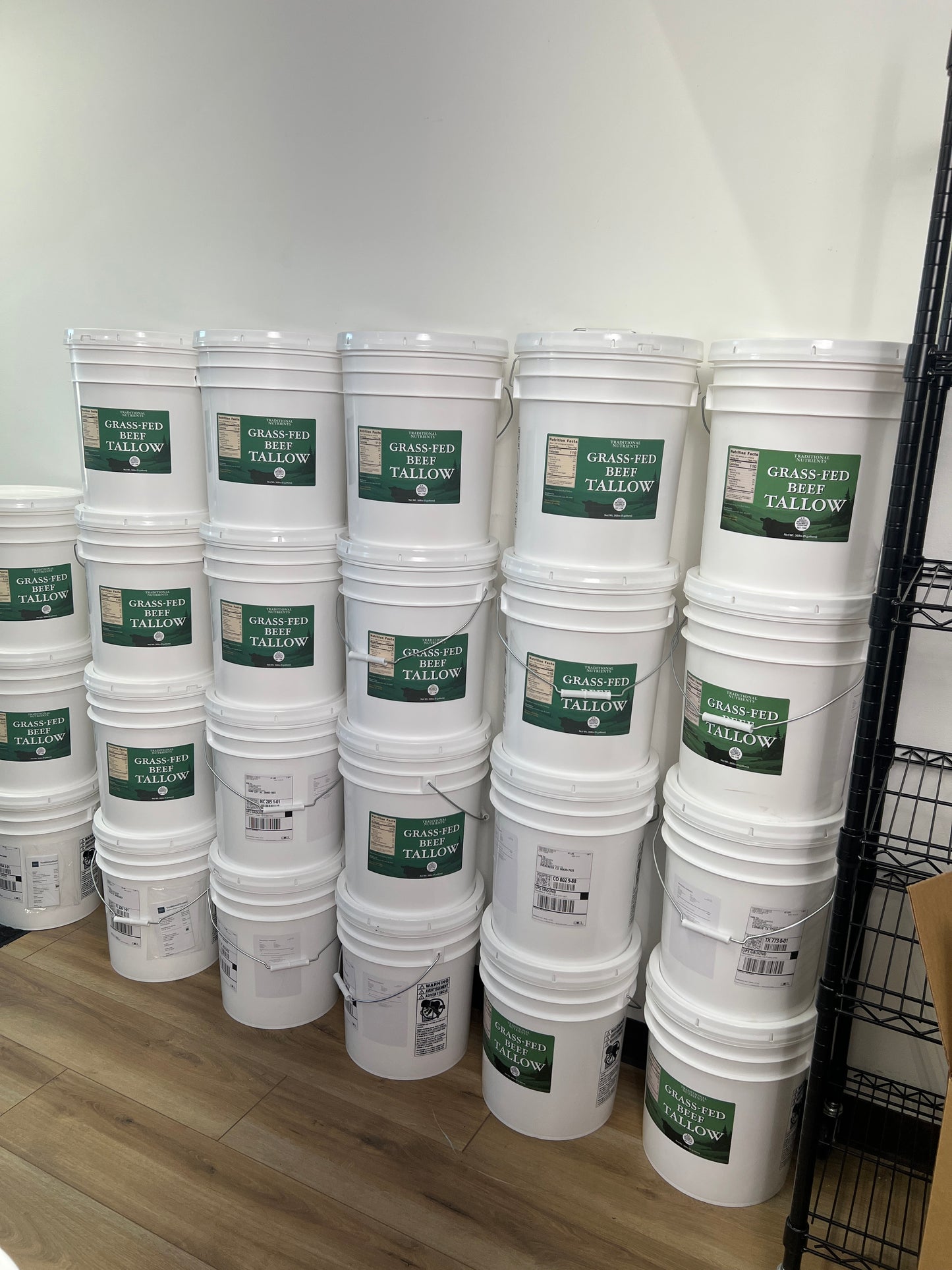 Bulk Grass-fed Tallow (36lbs - 5 Gallon bucket)