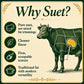 36lb Grass Fed Beef Tallow, Grass Finished, Pure Beef Suet Tallow Fat (5 gallon)