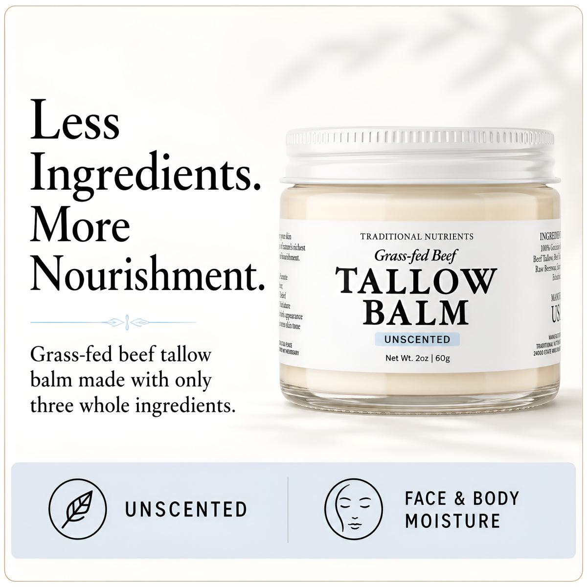 Unscented Tallow Balm