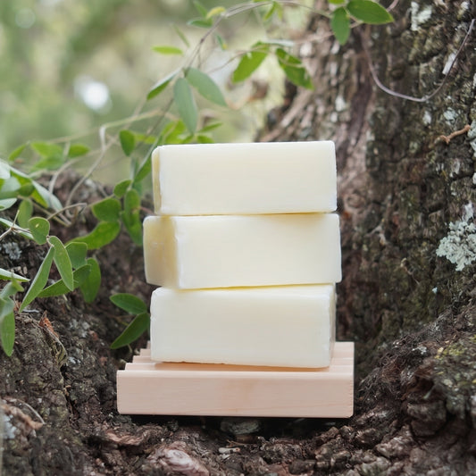 Unscented Beef Tallow Soap Bar, Grass Fed and Finished Tallow and Lye, 4.6oz Bar, Natural, Pure Suet Tallow (Pack of 3)