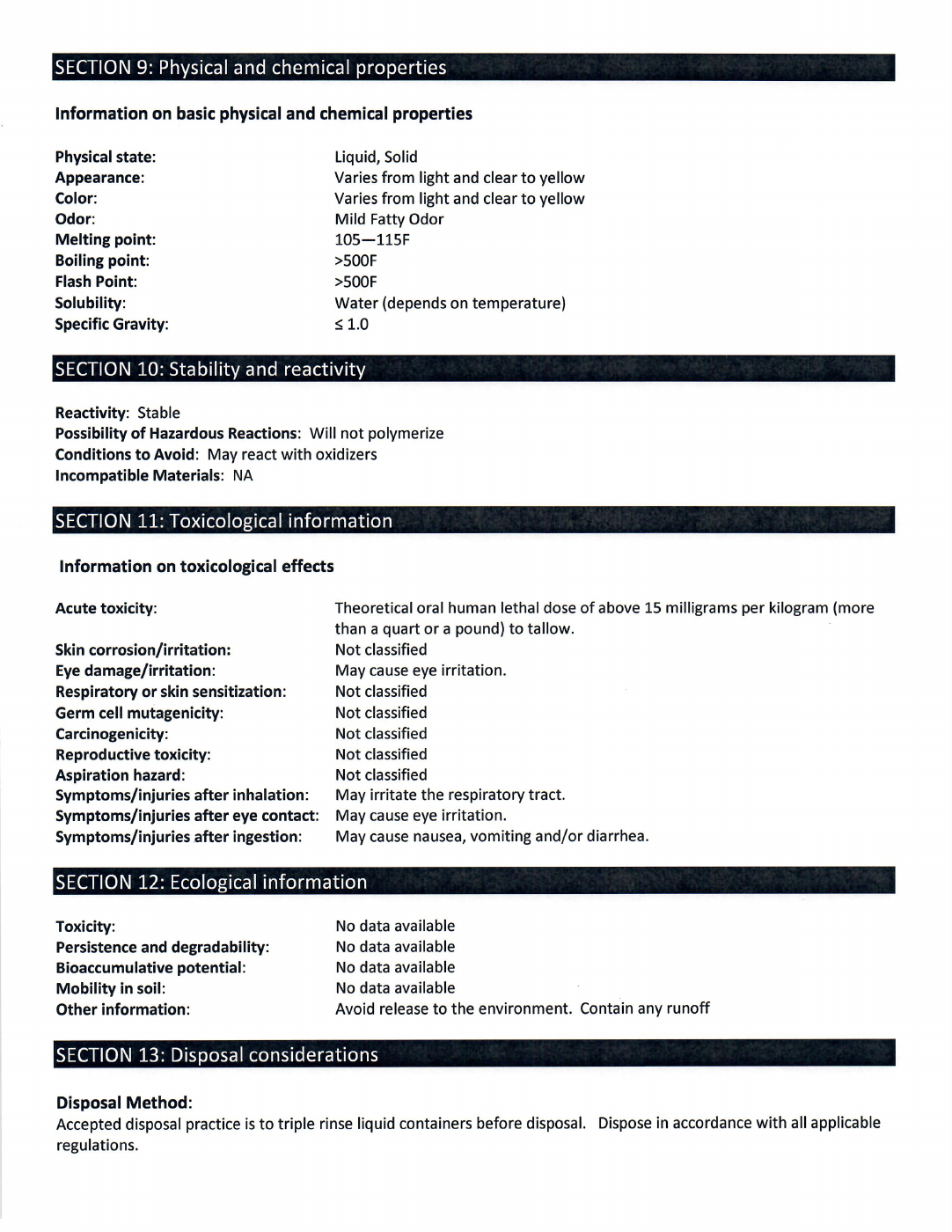 Safety data sheet, page 4